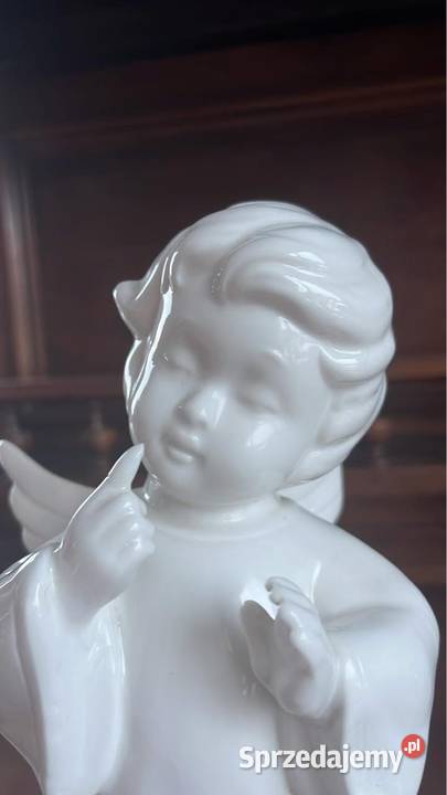 Aniołek biała porcelana pomorskie Gdańsk