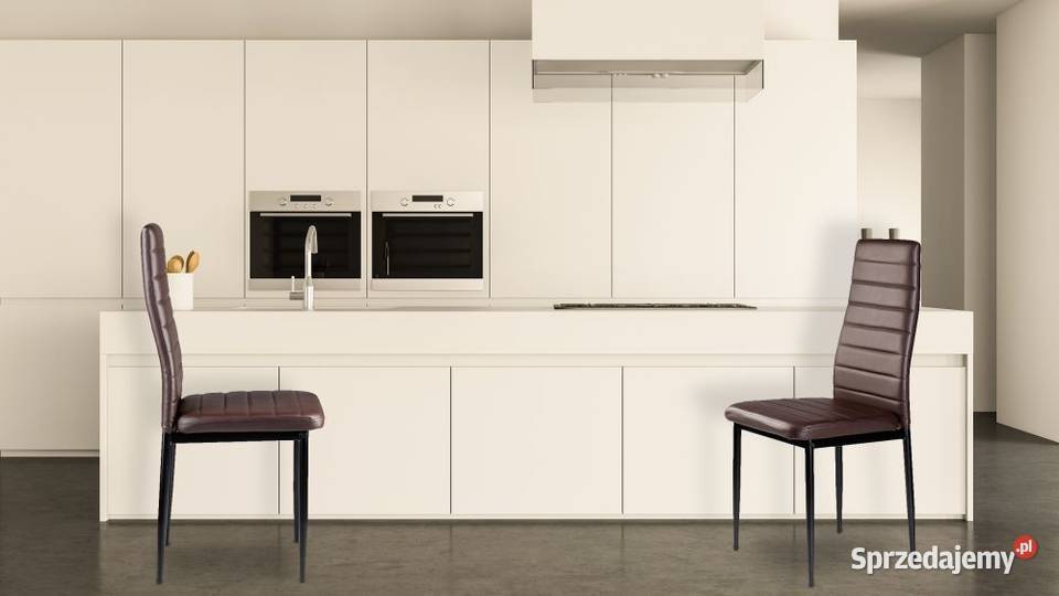 Zestaw 4 krzeseł do salonu jadalni z ekoskóry podlaskie Bielsk Podlaski