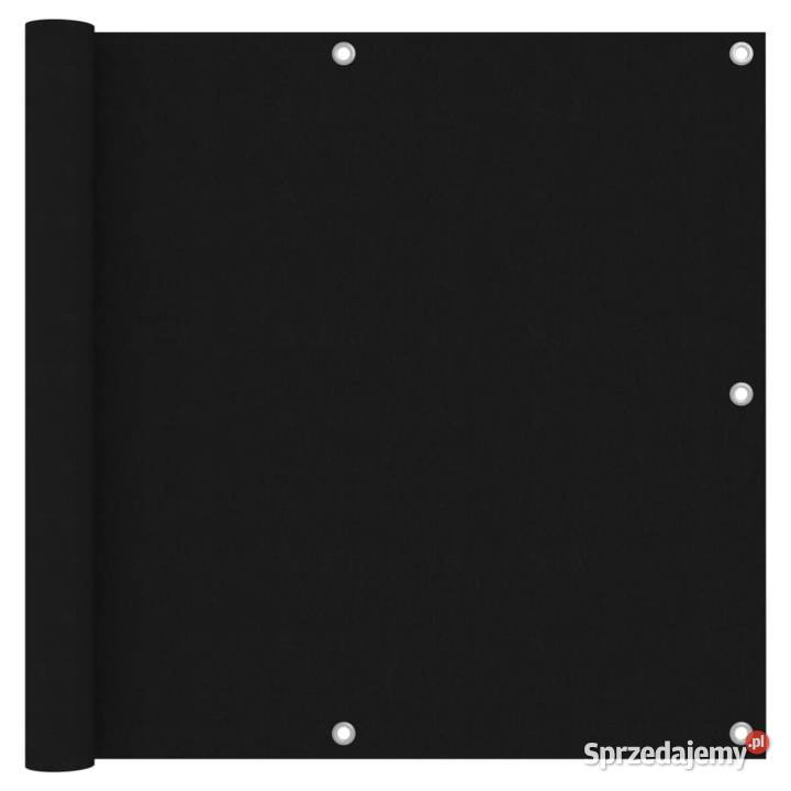 vidaXL Parawan balkonowy czarny 90x500 tkanina Warszawa