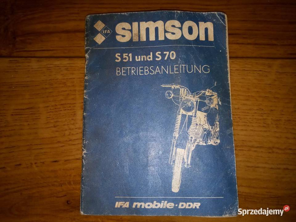 Simson Książka Instrukcja Obsługi Oryginał Rawa Mazowiecka sprzedam