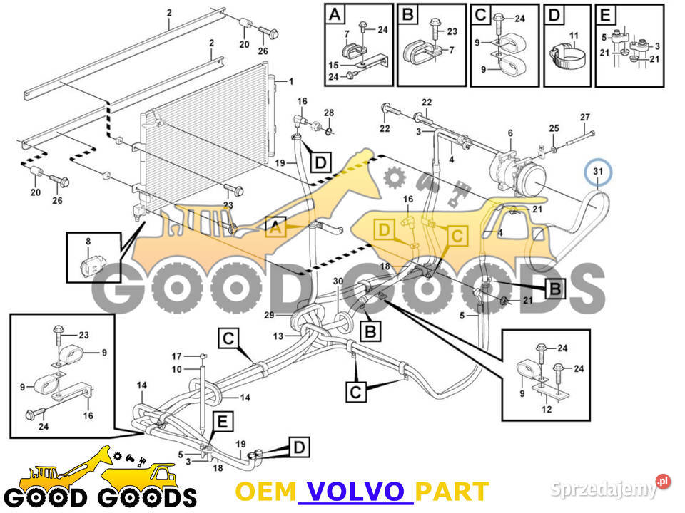 VOLVO PASEK WIELOROWKOWY 979064 Części do maszyn budowlanych Władysławów sprzedam