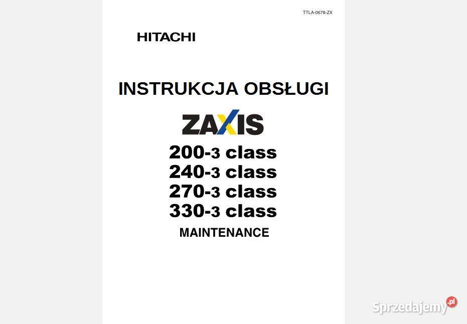 Hitachi ZAXIS ZX2003 ZX2403 ZX2703 ZX3303 świętokrzyskie Kielce