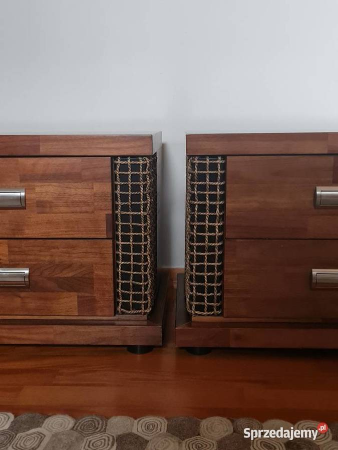 Szafki nocne z drzewa egzotycznego 40cm Puławy sprzedam