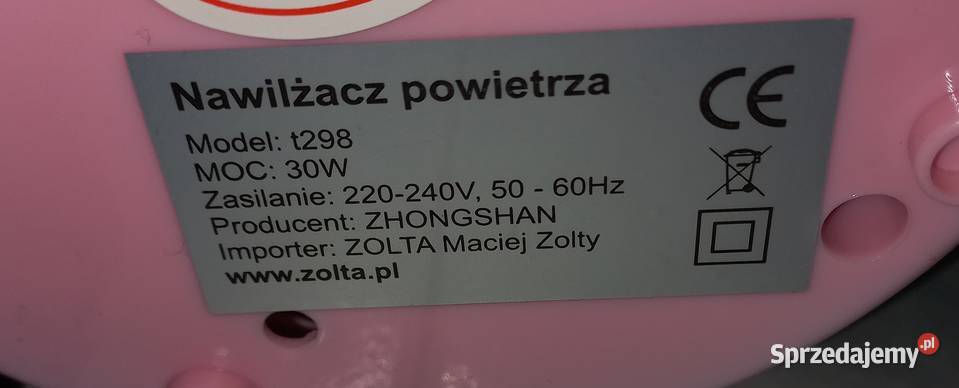 Ultrasoniczny nawilżacz powietrza Warszawa sprzedam