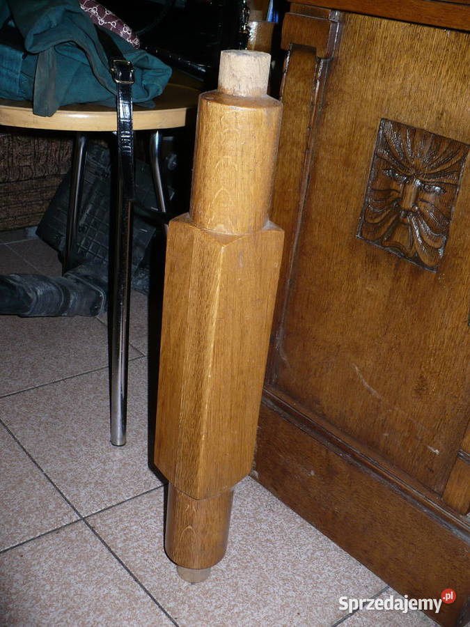 Noga słupek dębowy na stolik kwietnik stojak Lubin