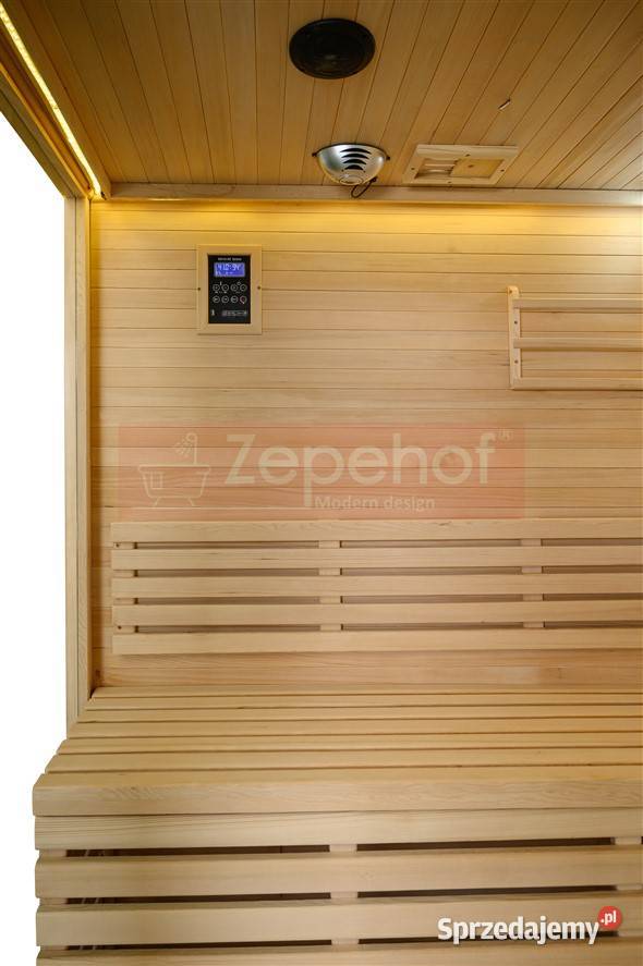 Sauna fińska sucha z piecem 1600x1600mm MOC 60 Grabówka