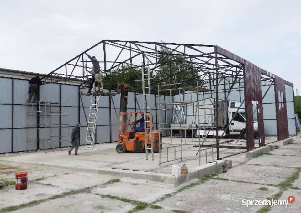 Blaszana montowana hala 1118 m brązowobiała Kraków sprzedam