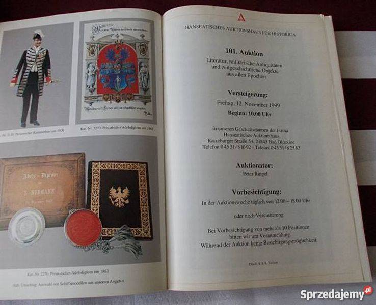 Katalog aukcyjny Hanseatisches Auktionhaus Ostrów Wielkopolski