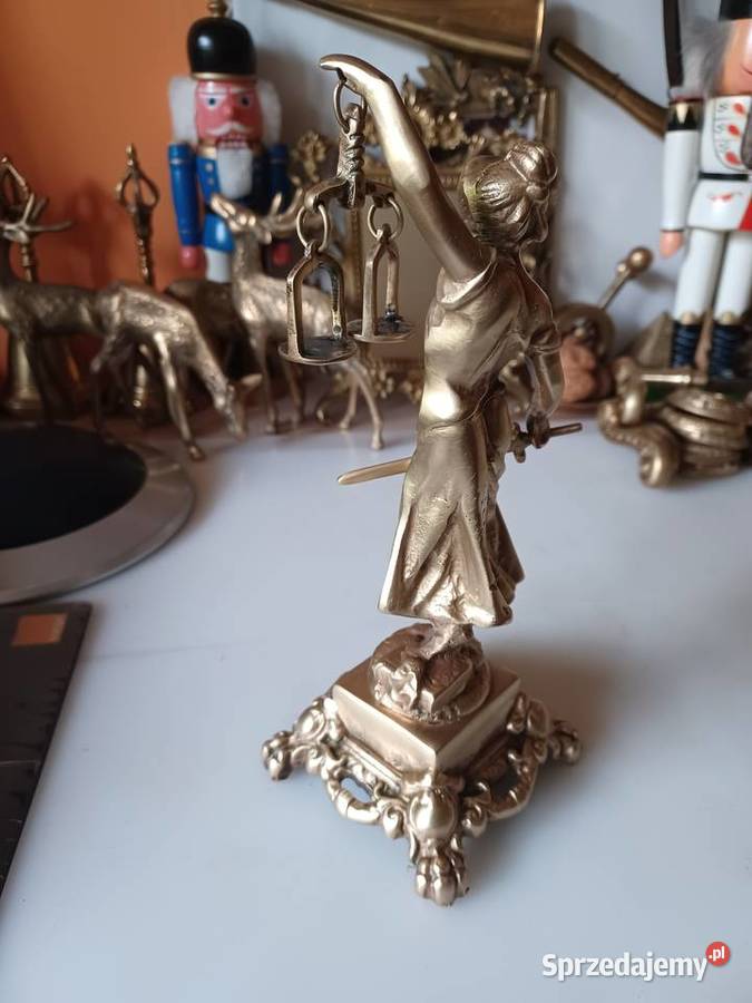 Temida Bogini sprawiedliwości Figura mosiężna Poznań