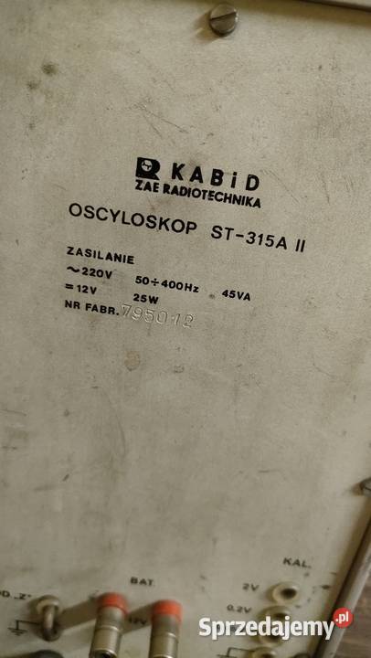 Oscyloskop ST315A II Radiotechnika Wrocławska Szczecin