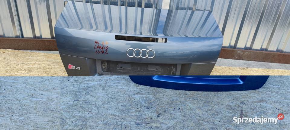 KLAPA TYLNA TYŁ AUDI A4 B7 CABRIO LX7Z osobowe