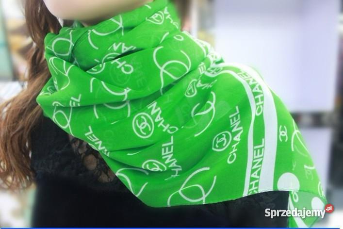 APASZKA Z SZYFONU JEDWABNEGO CHANELROZNE RODZAJ Lublin