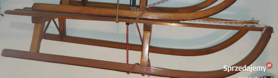 Sanki drewniane dekoracyjne stare Klasyk Retro lubelskie Lublin