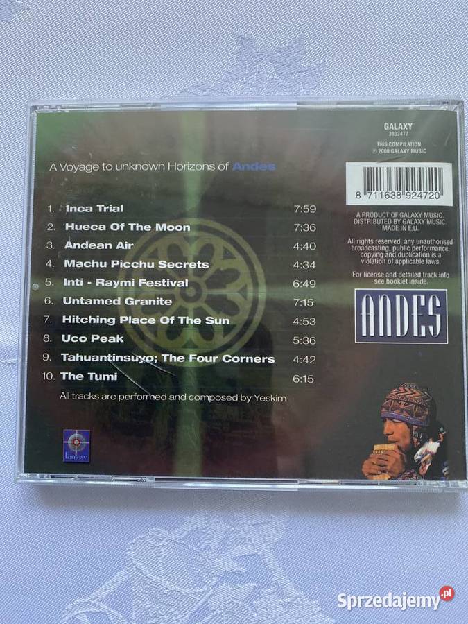 CD ANDESmuzyka relaksacyjna 1 płyta Lublin