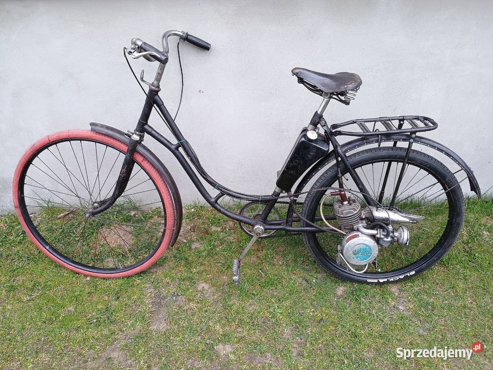 Rower z silnikiem Maw zabytkowy Rok produkcji 1958 warmińsko-mazurskie Kurzętnik