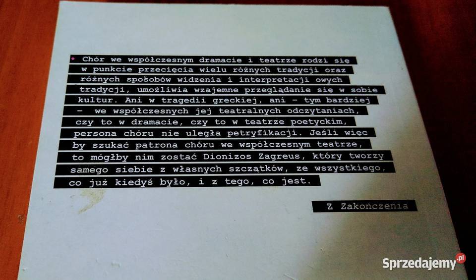 Chór dramatyczny w poszukiwaniu tożsamości sztuka, kultura i etnologia pomorskie Gdańsk