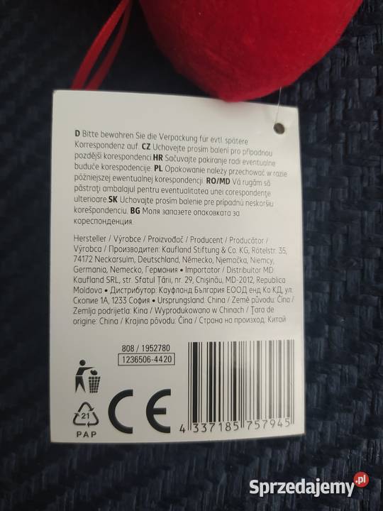 Pluszowe serce SERCE podlaskie Hajnówka