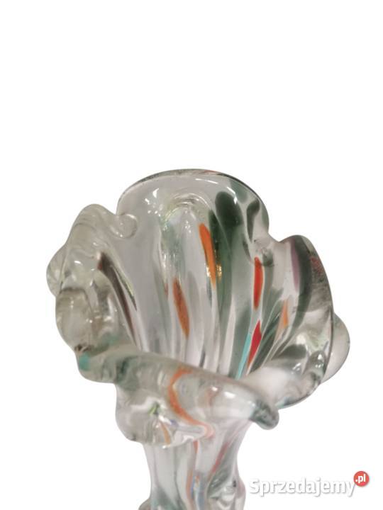 WAZON SĘKACZ KOLOROWE SZKŁO PRL VINTAGE Kłodzko