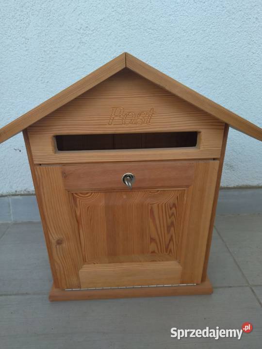 Skrzynka na listy drewniana zamykana na klucz Pozostałe lubuskie Siedlisko