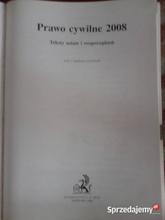 Sprzedam książkę prawo cywilne z 2008 roku Bukowno