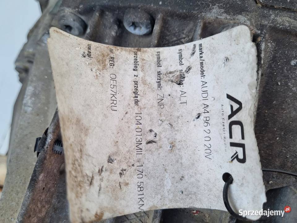 AUTOMATYCZNA SKRZYNIA BIEGÓW Audi A4 B6 B7 20 Chełm