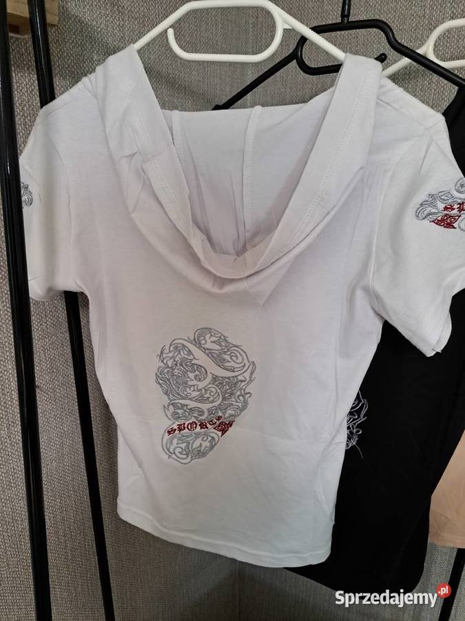 Bawełniany Tshirt z kapturem