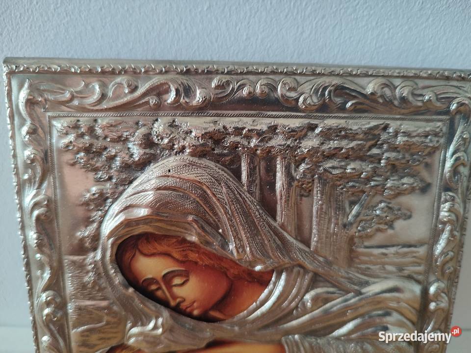 Piękna ikona przedstawiająca Matkę boską Łódź