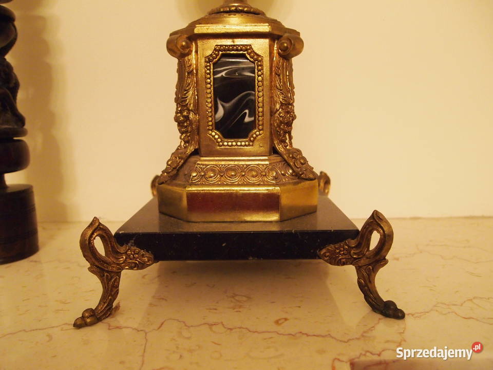 lampa stojąca mosiężna odcienie żółtego Kołobrzeg