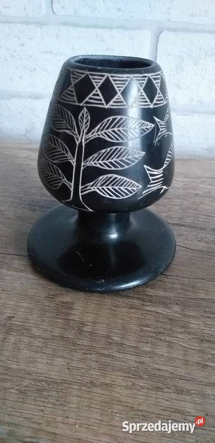 Rzeżbiony kielich prl łódzkie Przedbórz