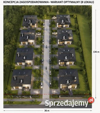 Działka inwestycyjna pod osiedle bliźniaków Puszcza Mariańska sprzedam
