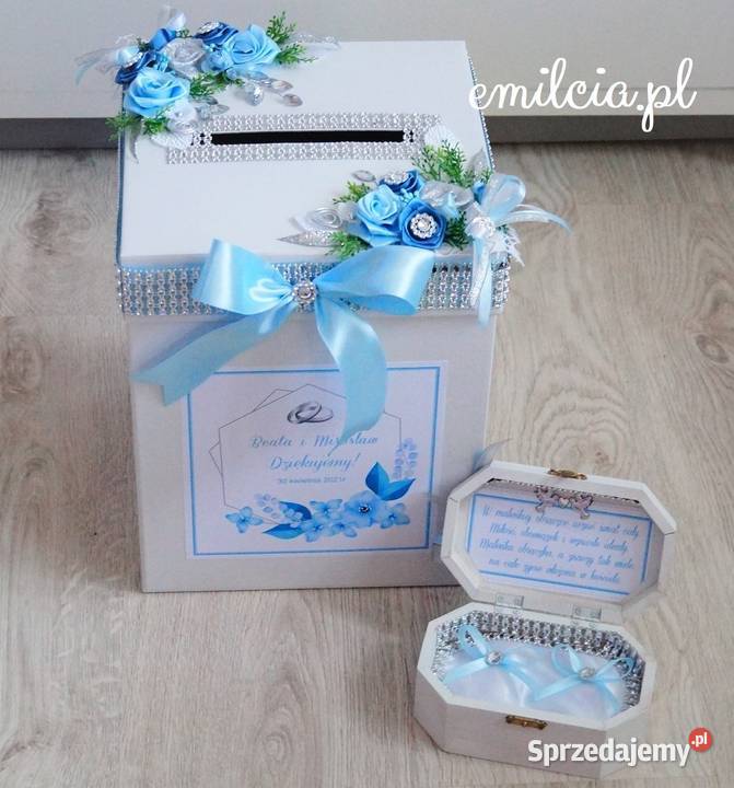 Duże Pudełko na koperty Skarbonka kolor Biel