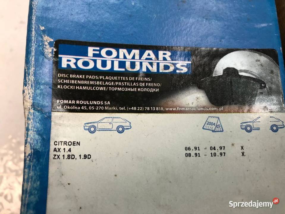 CITROEN AX 14 19911997 ZX N2 18 D 19 D KLOCKI