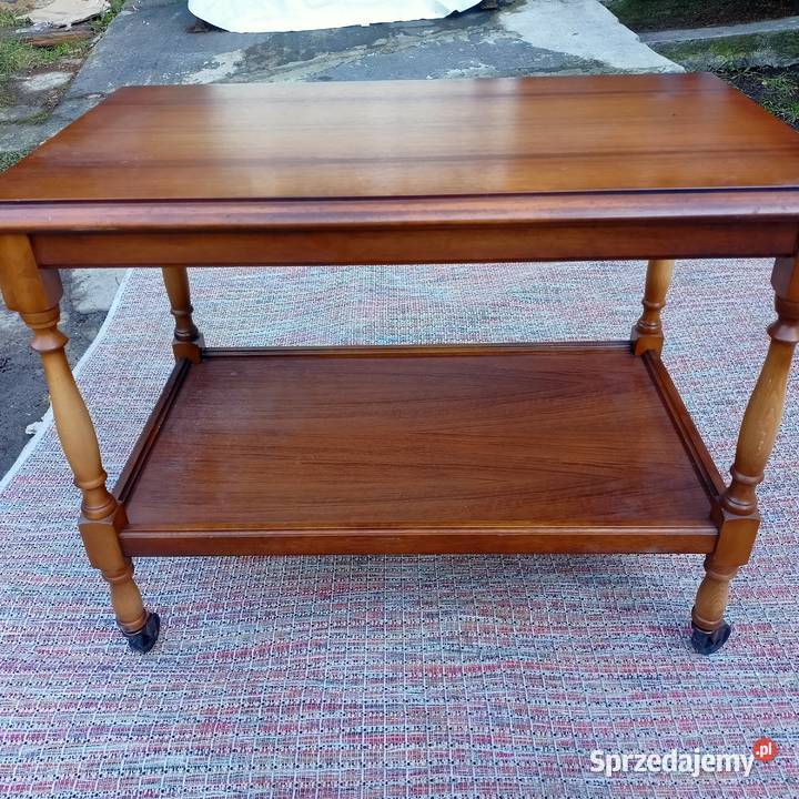 Barek Stylowy Drewniany Na kółkach Stylowe Meble Stoliki kawowe i ławy Zabrze