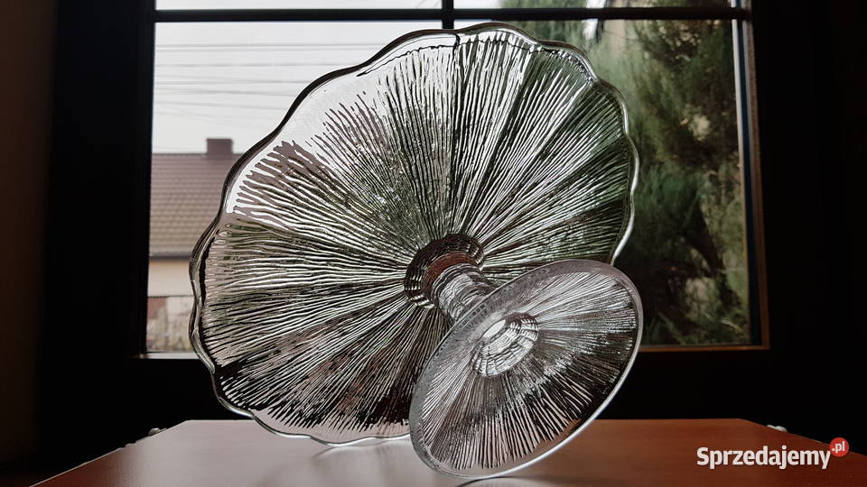 Tortownica Cora Ząbkowice szkło PRL śląskie Dąbrowa Górnicza