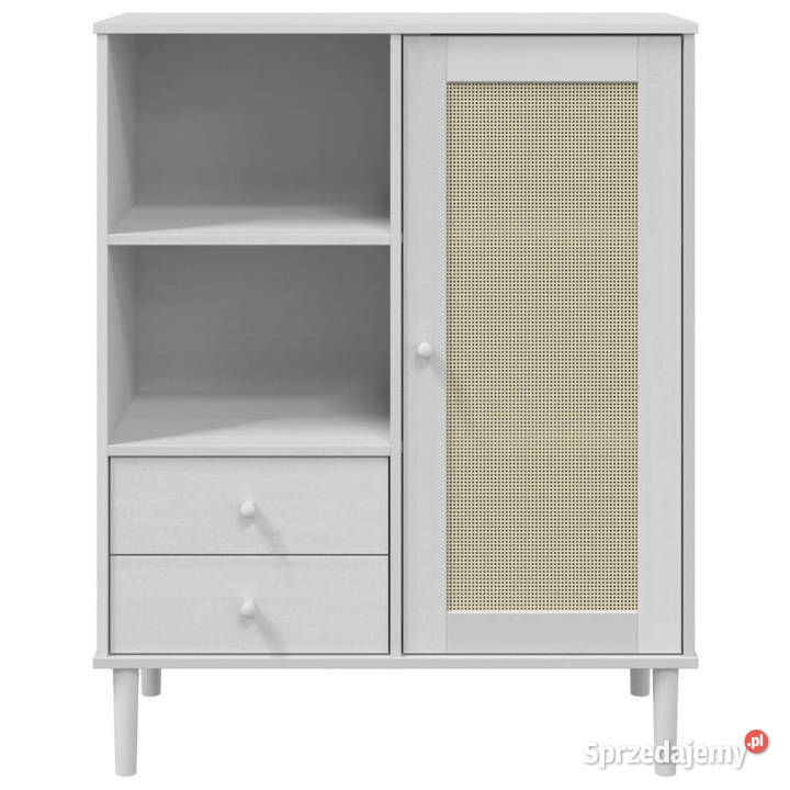 Szafka SENJA imitacja rattanu biała 90x40x112 Warszawa sprzedam