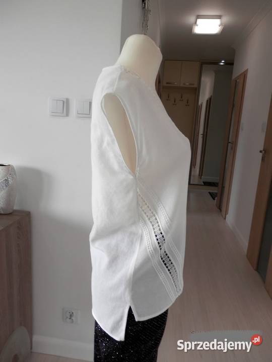 Bluzka HM Kremowa Zdobiona Koronką S H&M podlaskie Łomża