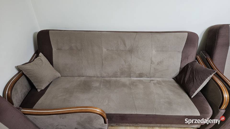 Komplet wypoczynkowy wersalka dwa fotele wielkopolskie Słupca