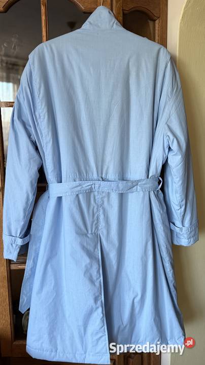 Dlugi plaszcz meski w blekitnym kolorze Lublin