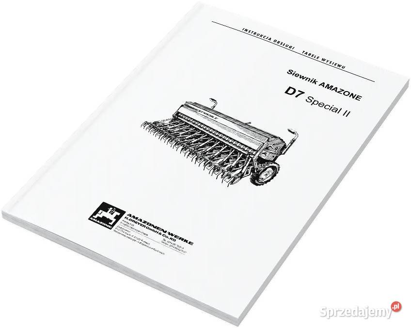 Amazone Instrukcja obsługi AD 252 302 402 AD252 wielkopolskie Szamotuły sprzedam