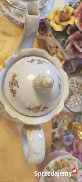 Duży dzbanek porcelana Reichenbach Niemcy złote Wrocław