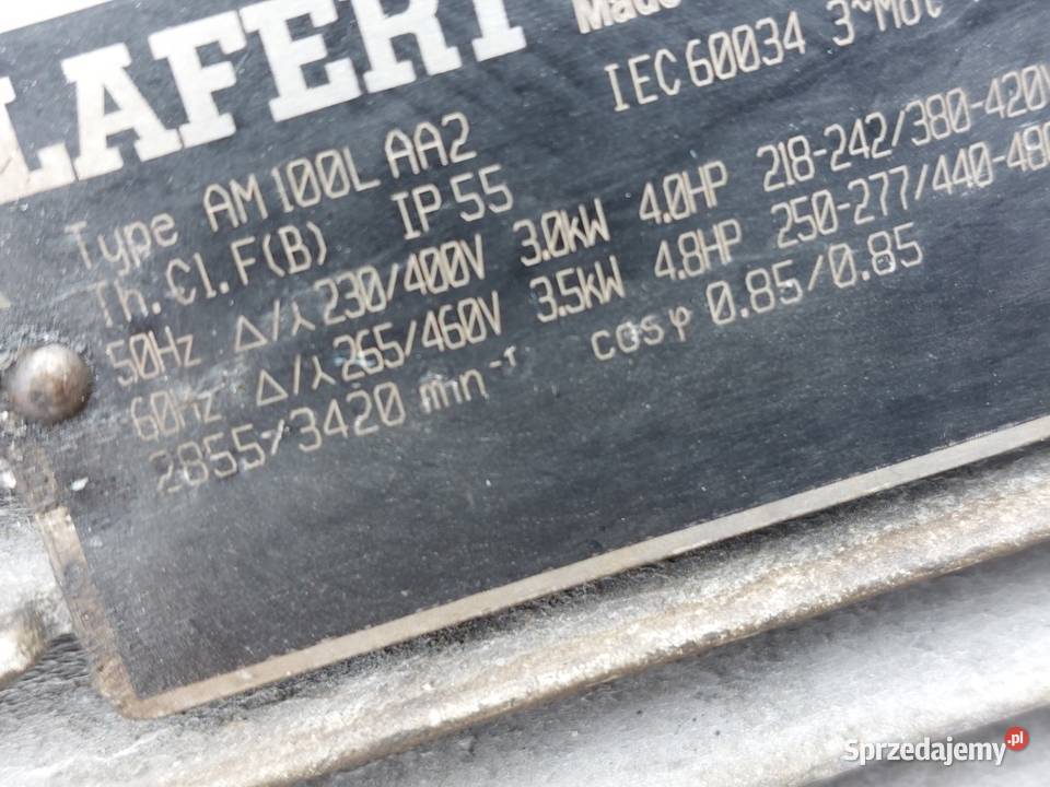 Silnik elektryczny włoski trójfazowy LAFERT 30kW podkarpackie Tarnobrzeg