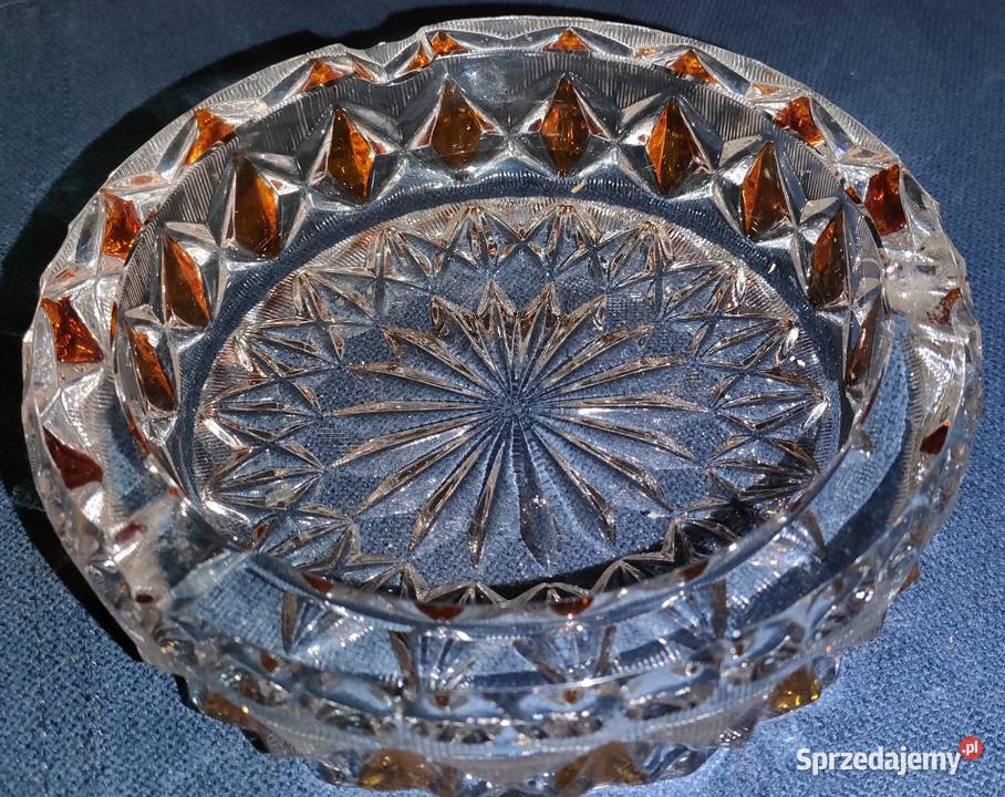 Zestaw szkła kryształowego misa popielniczka Porcelana i szkło