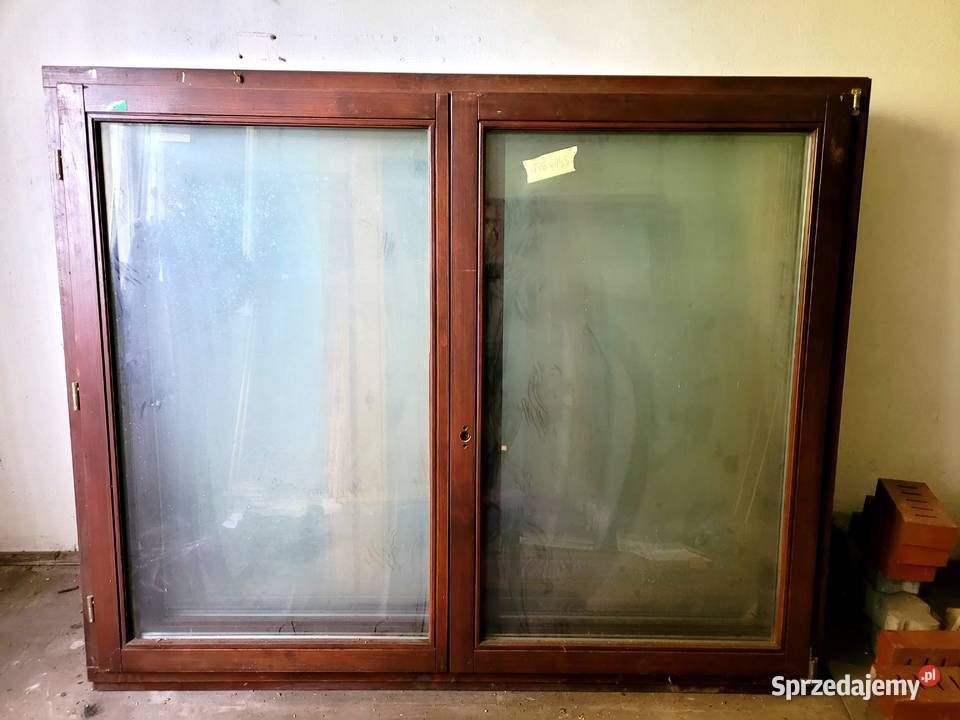 okno okna drewniane 178x145 dwuskrzydłowe 3 Turawa
