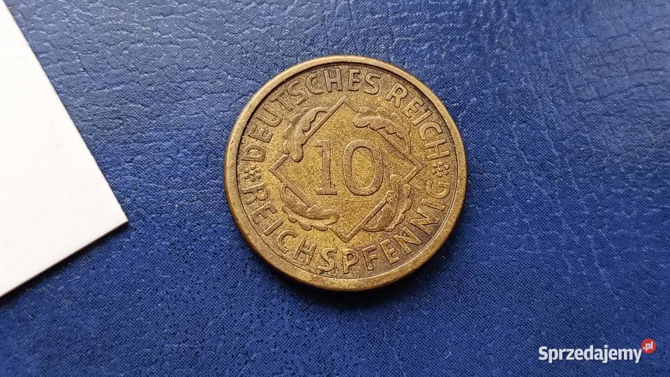 Stare monety 10 pfennig 1925 A Niemcy Lesko