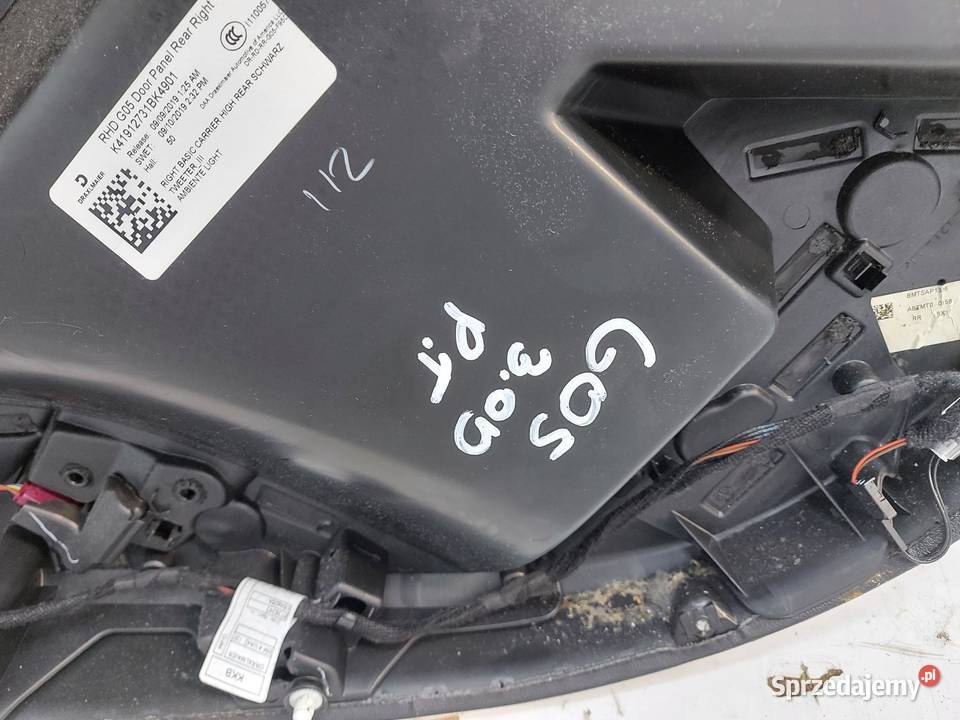 BMW G05 X5 30d 2019r TAPICERKA BOCZEK DRZWI osobowe