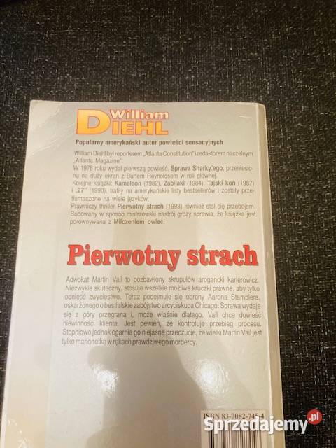 Pierwotny strach William Diehl sprzedam