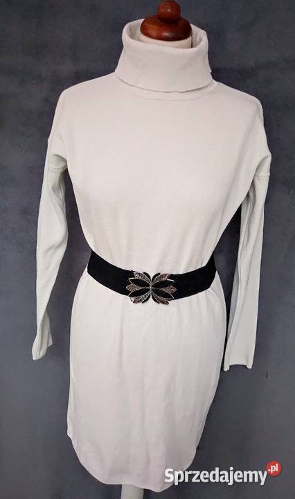 sukienka golf jesień zima biały Łódź