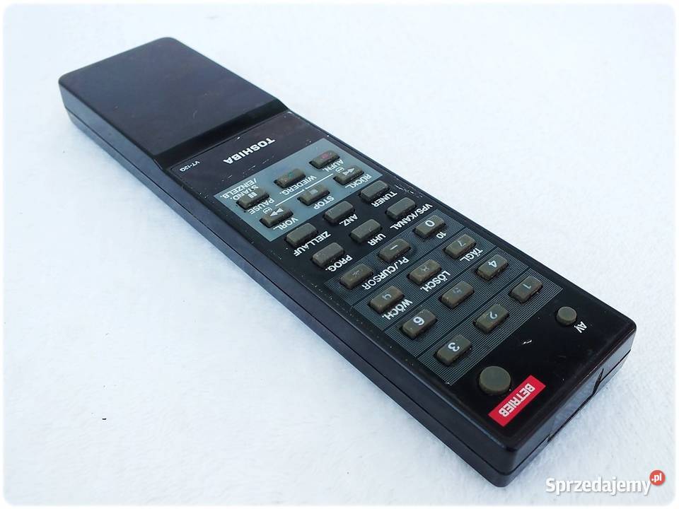 Pilot TOSHIBA VT12 do magnetowidów VHS ORYGINAŁ Piloty lubuskie Żary