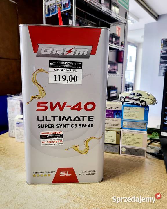 Olej syntetyczny GROM 5W40 Ultimate Super Synt Gorzów Wielkopolski