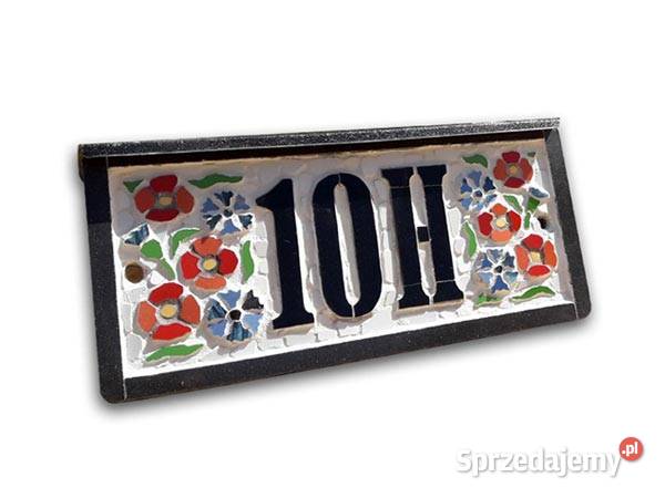 Tabliczka adresowa ceramiczna z numerem na dom